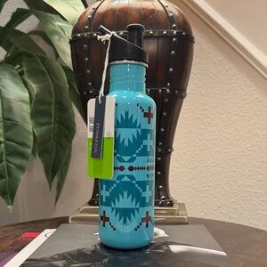 Pendleton X Klean Kanteen Spider Rock Aqua Geometric Printed Water Bottle